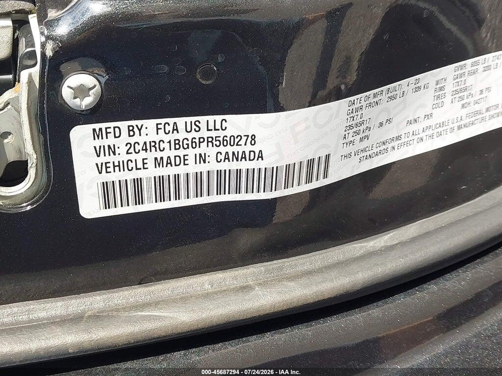 2C4RC1BG6PR560278 2023 CHRYSLER PACIFICA photo no. 9