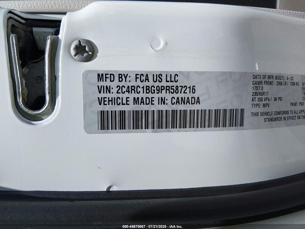 2C4RC1BG9PR587216 2023 CHRYSLER PACIFICA photo no. 9