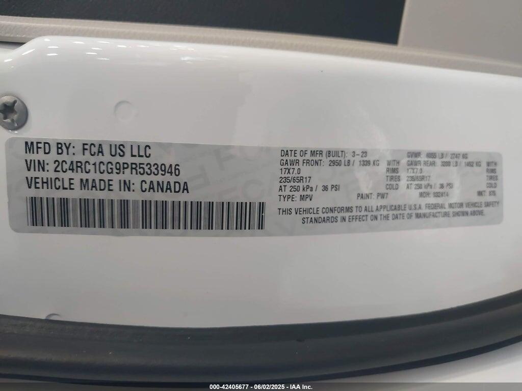 2C4RC1CG9PR533946 2023 CHRYSLER VOYAGER photo no. 9