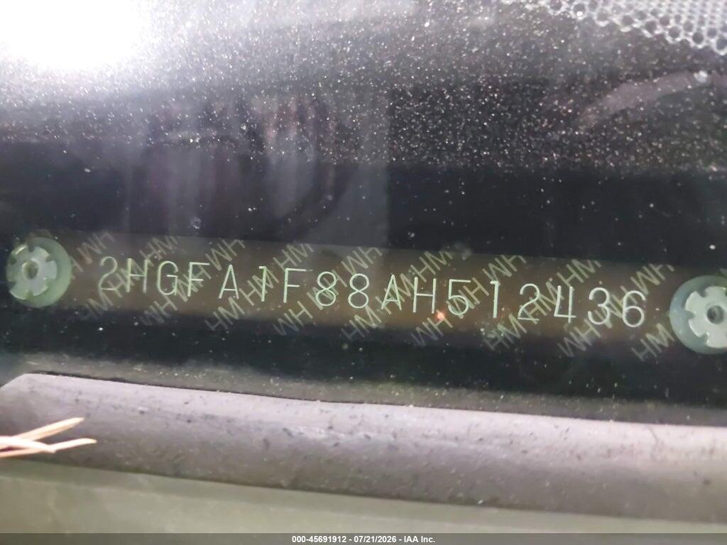 2HGFA1F88AH512436 2010 HONDA CIVIC photo no. 9