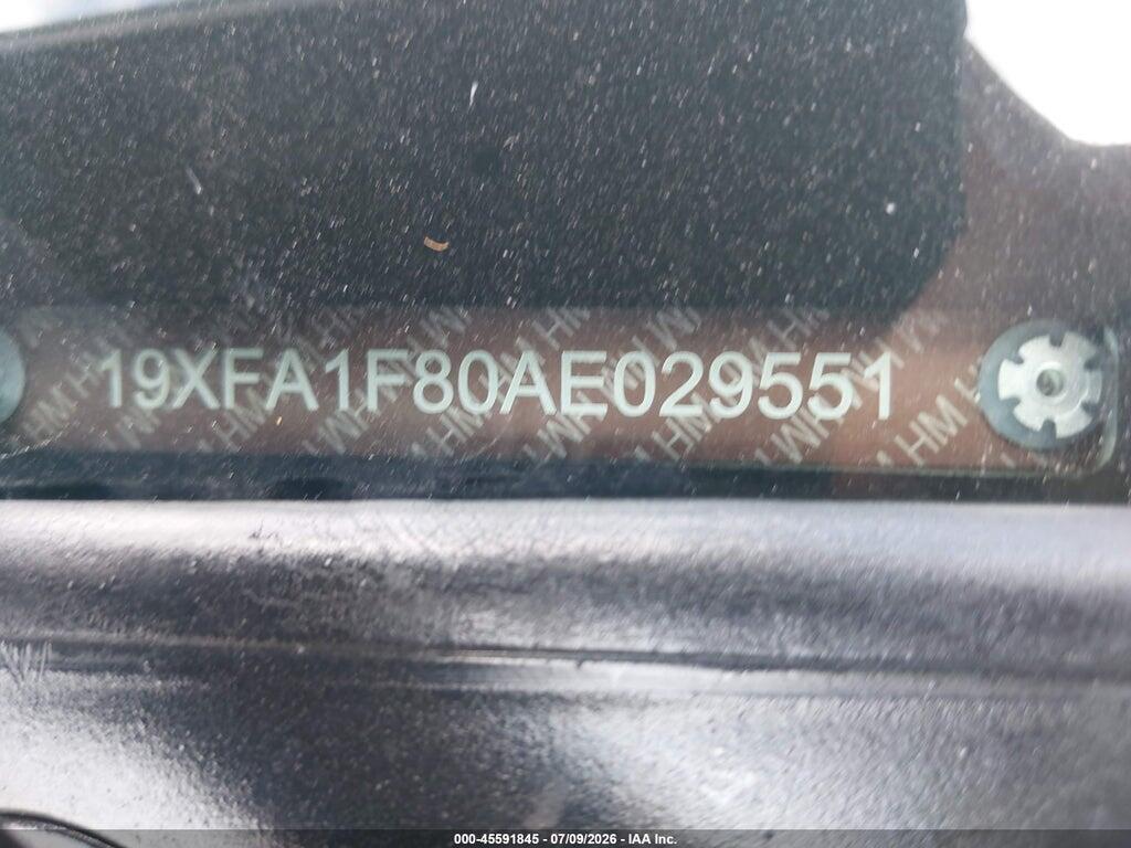 19XFA1F80AE029551 2010 HONDA CIVIC photo no. 9