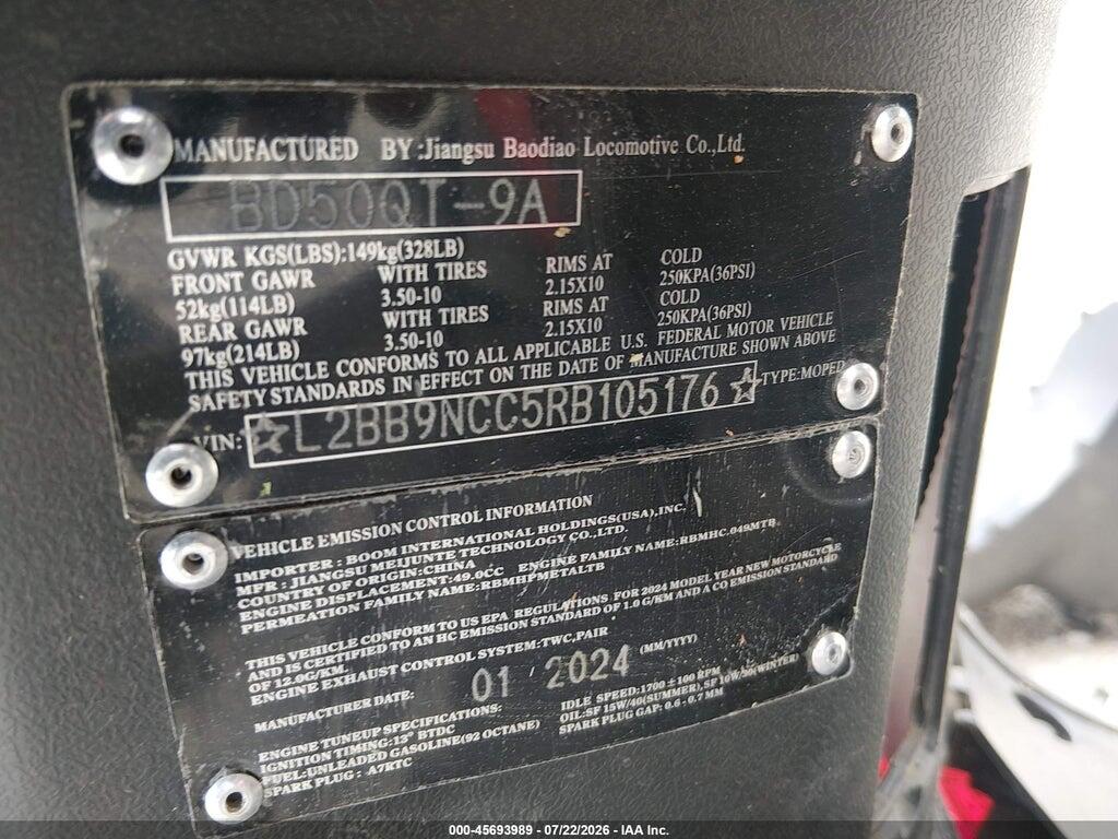 L2BB9NCC5RB105176 2024 BAODIAO BD50QT photo no. 10