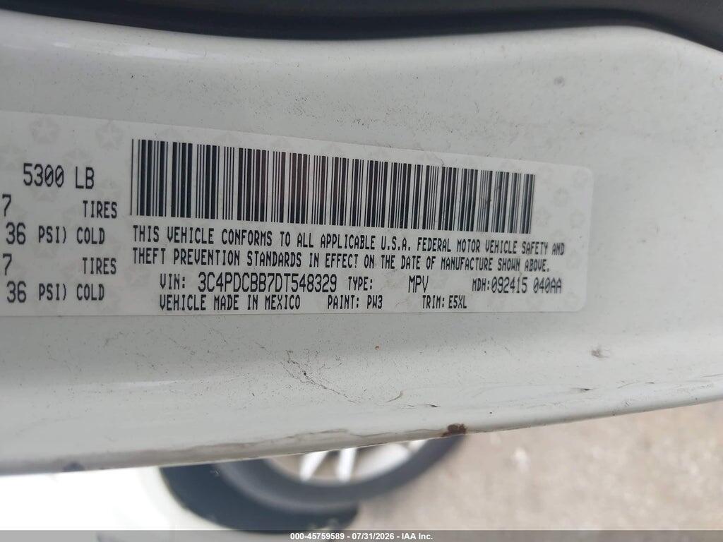 3C4PDCBB7DT548329 2013 DODGE JOURNEY photo no. 9