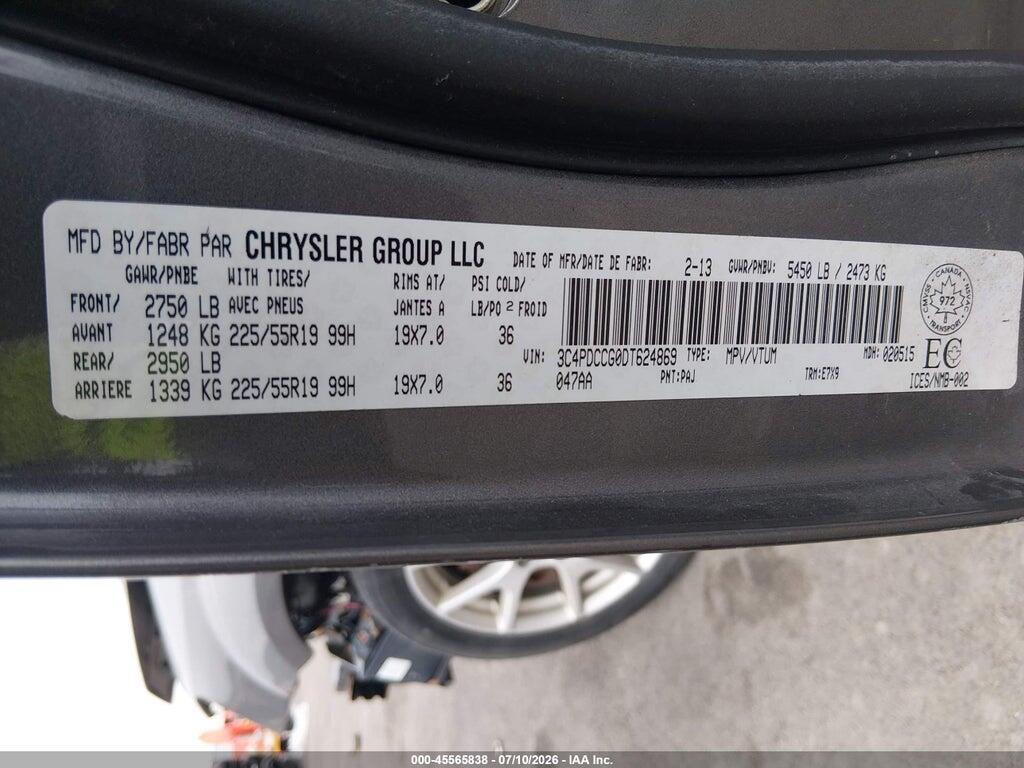 3C4PDCCG0DT624869 2013 DODGE JOURNEY photo no. 9