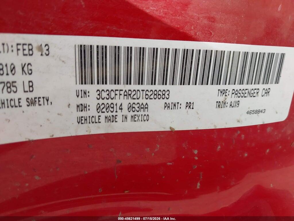 3C3CFFAR2DT628683 2013 FIAT 500 photo no. 9