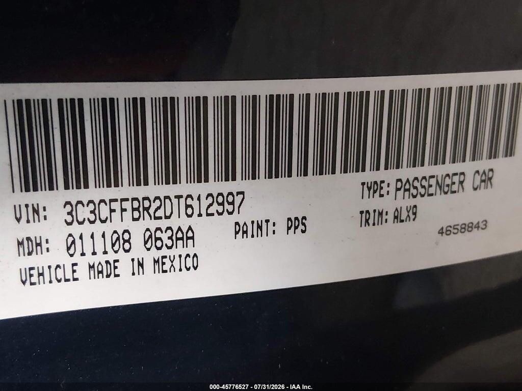 3C3CFFBR2DT612997 2013 FIAT 500 photo no. 9