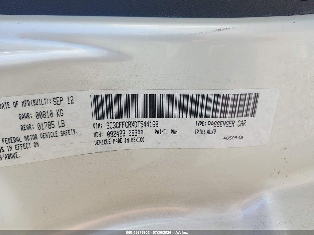 3C3CFFCRXDT544169 2013 FIAT 500 photo no. 9