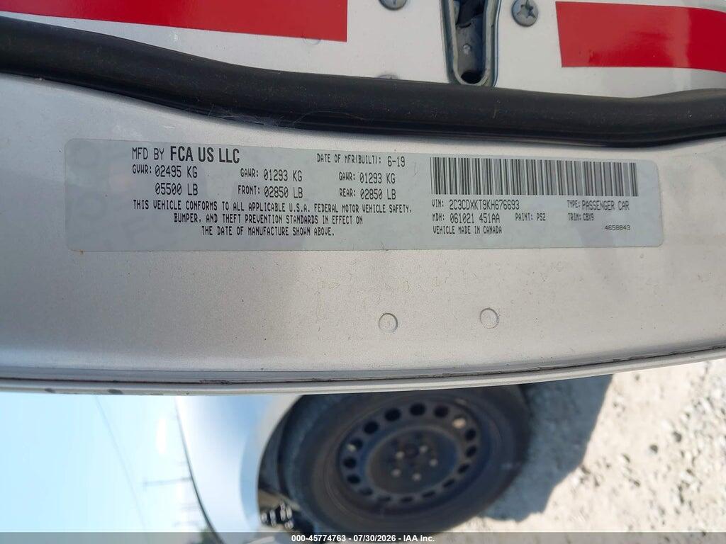 2C3CDXKT9KH676693 2019 DODGE CHARGER photo no. 9