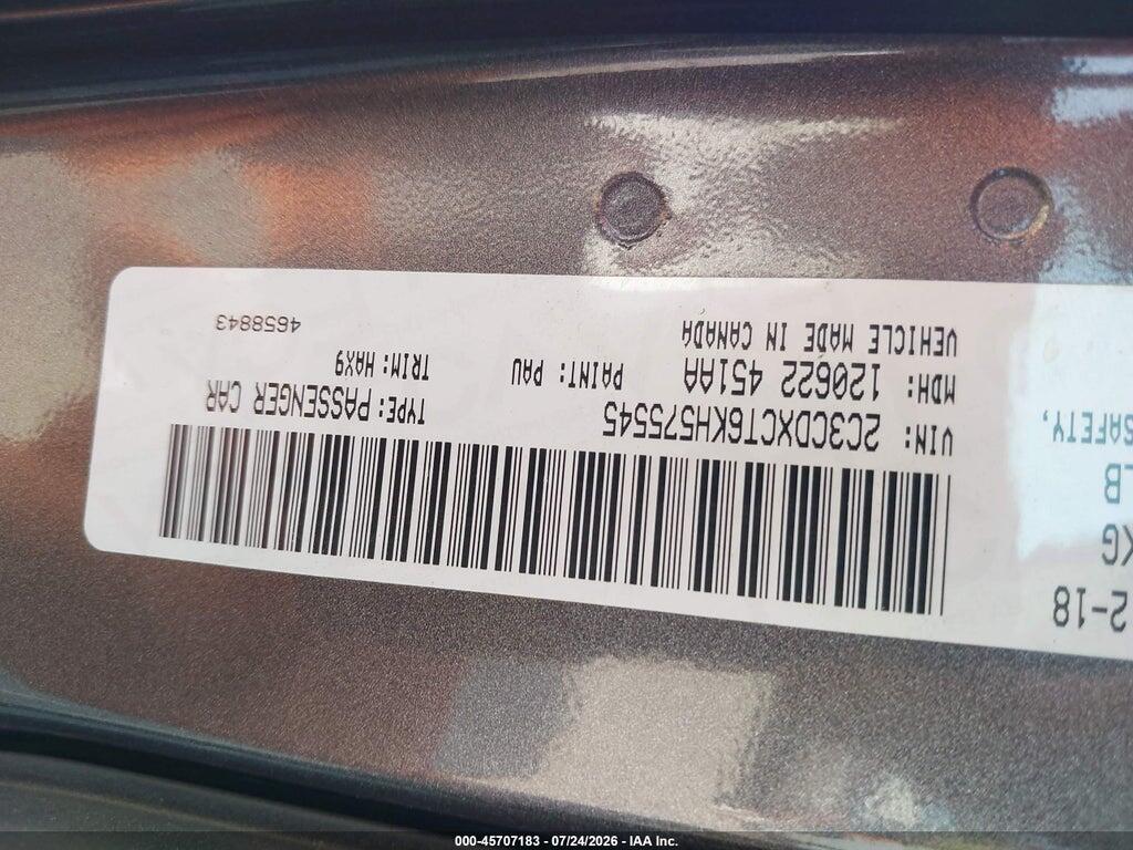 2C3CDXCT6KH575545 2019 DODGE CHARGER photo no. 9