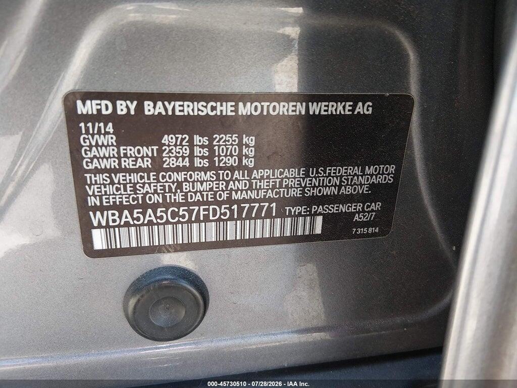 WBA5A5C57FD517771 2015 BMW 528I photo no. 9