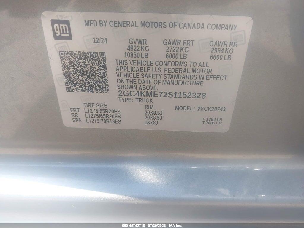2GC4KME72S1152328 2025 CHEVROLET SILVERADO 2500HD photo no. 8