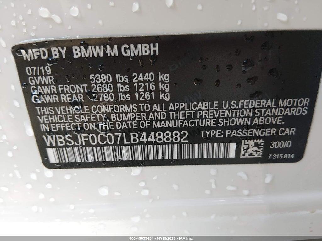 WBSJF0C07LB448882 2020 BMW M5 photo no. 9