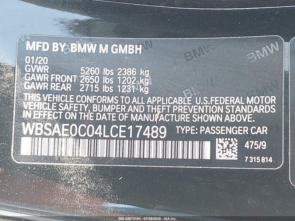 WBSAE0C04LCE17489 2020 BMW M8 photo no. 9