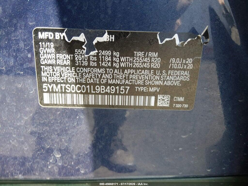 5YMTS0C01L9B49157 2020 BMW X3 M photo no. 9