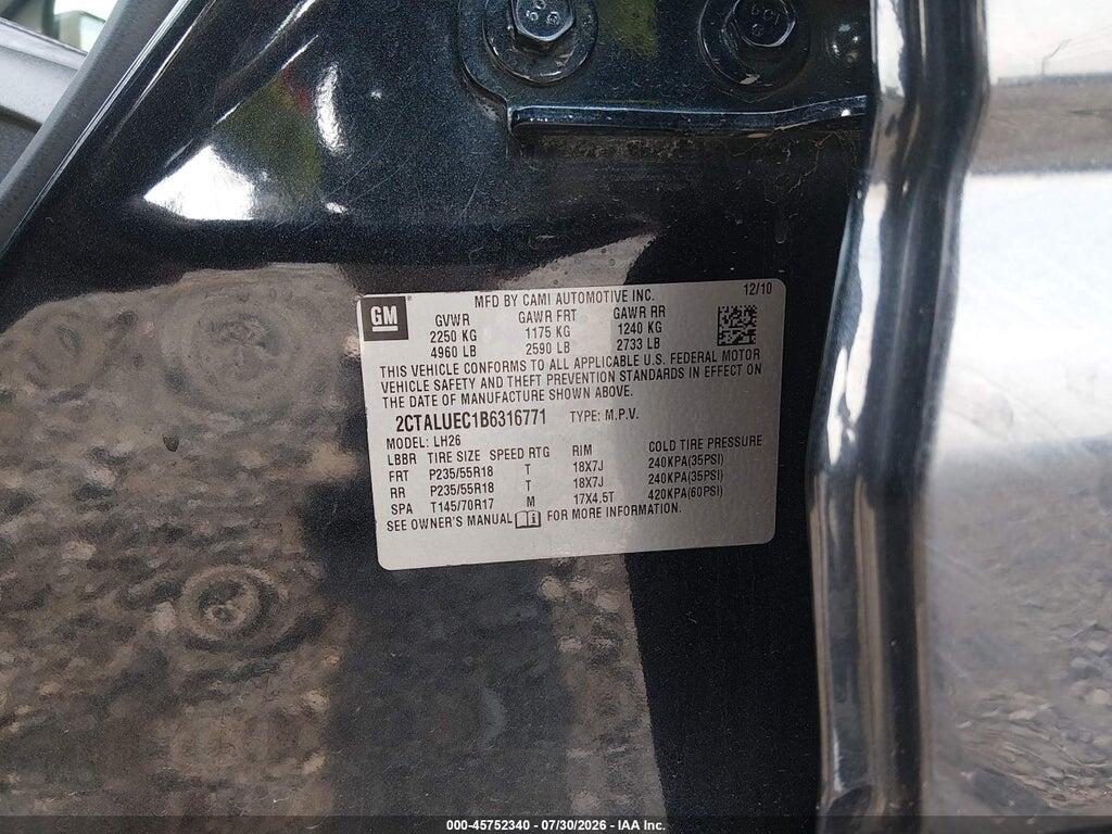 2CTALUEC1B6316771 2011 GMC TERRAIN photo no. 9