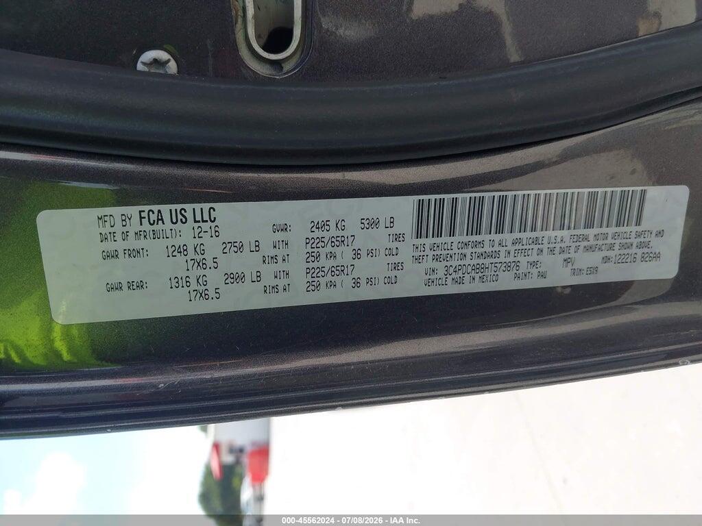 3C4PDCAB8HT573876 2017 DODGE JOURNEY photo no. 9