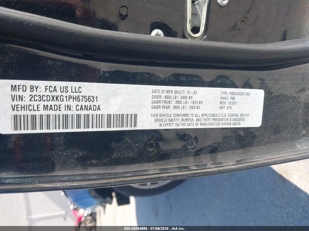2C3CDXKG1PH675631 2023 DODGE CHARGER photo no. 9