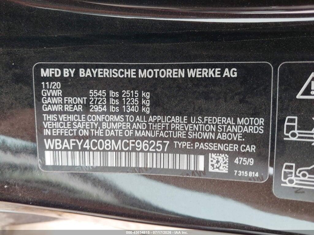 WBAFY4C08MCF96257 2021 BMW M850I photo no. 9