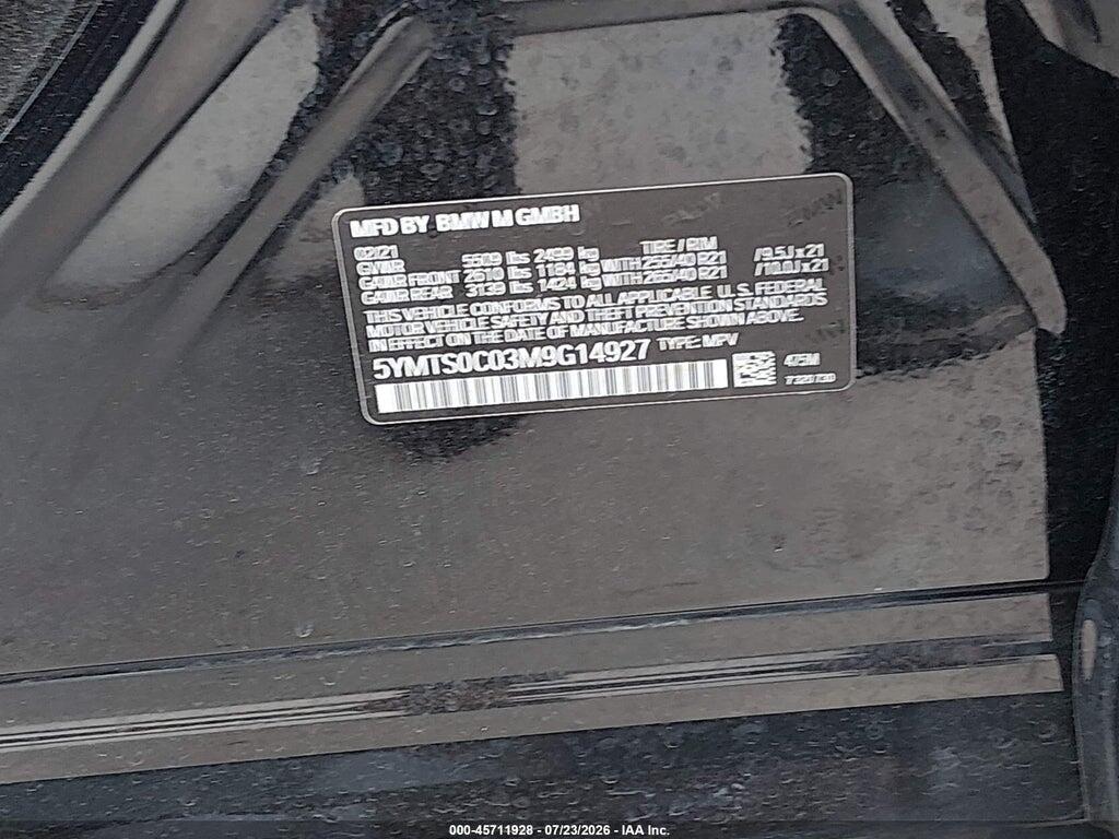 5YMTS0C03M9G14927 2021 BMW X3 M photo no. 9