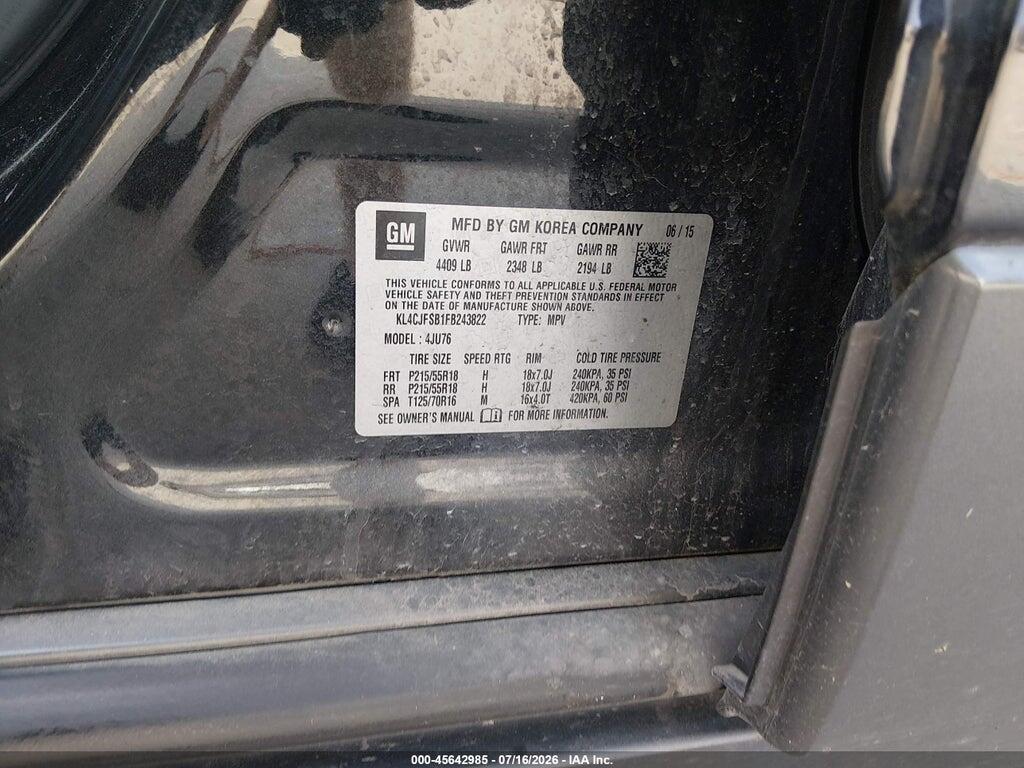 KL4CJFSB1FB243822 2015 BUICK ENCORE photo no. 9