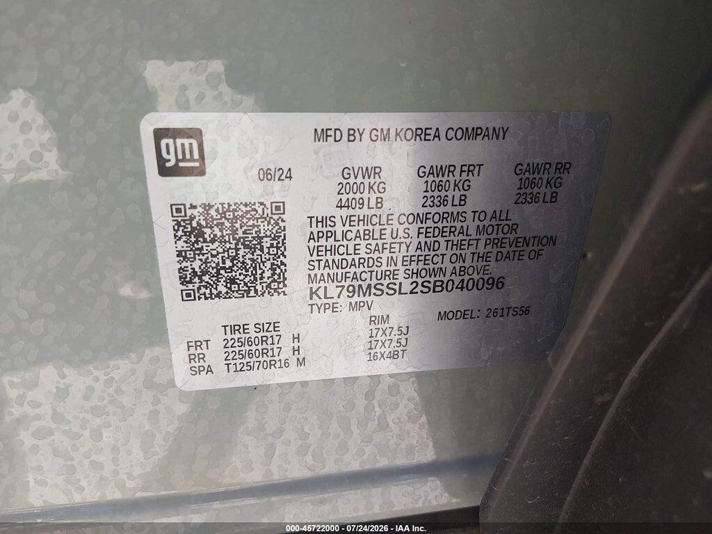 KL79MSSL2SB040096 2025 CHEVROLET TRAILBLAZER photo no. 9