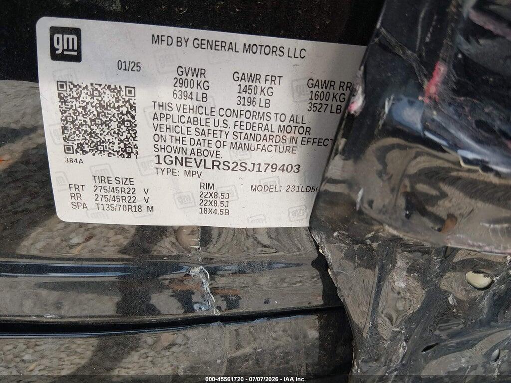 1GNEVLRS2SJ179403 2025 CHEVROLET TRAVERSE photo no. 9