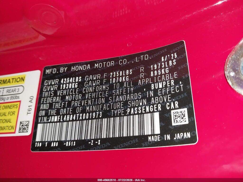 JHMFL4H84TX001973 2026 HONDA CIVIC HYBRID photo no. 9