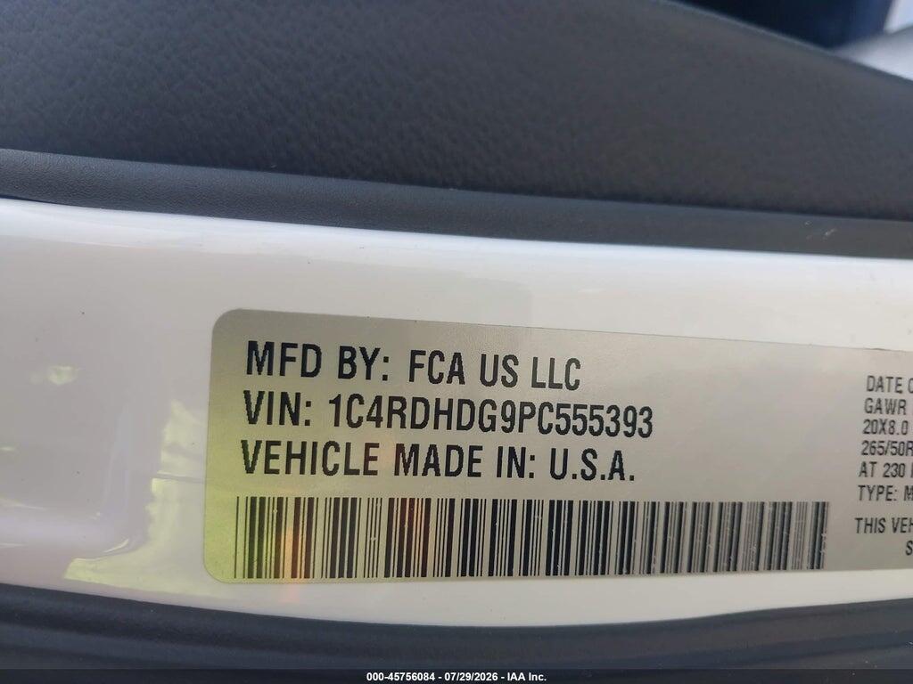 1C4RDHDG9PC555393 2023 DODGE DURANGO photo no. 9