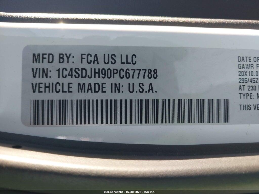 1C4SDJH90PC677788 2023 DODGE DURANGO photo no. 9