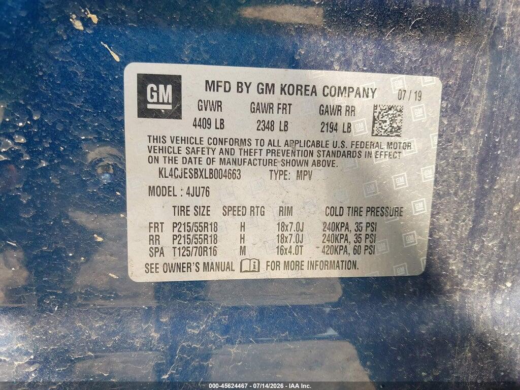 KL4CJESBXLB004663 2020 BUICK ENCORE photo no. 9