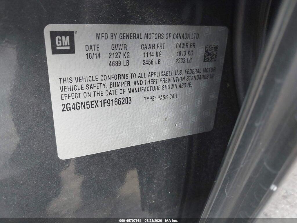 2G4GN5EX1F9166203 2015 BUICK REGAL photo no. 9