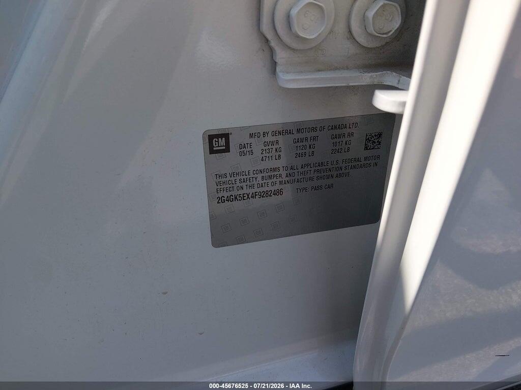 2G4GK5EX4F9282486 2015 BUICK REGAL photo no. 9