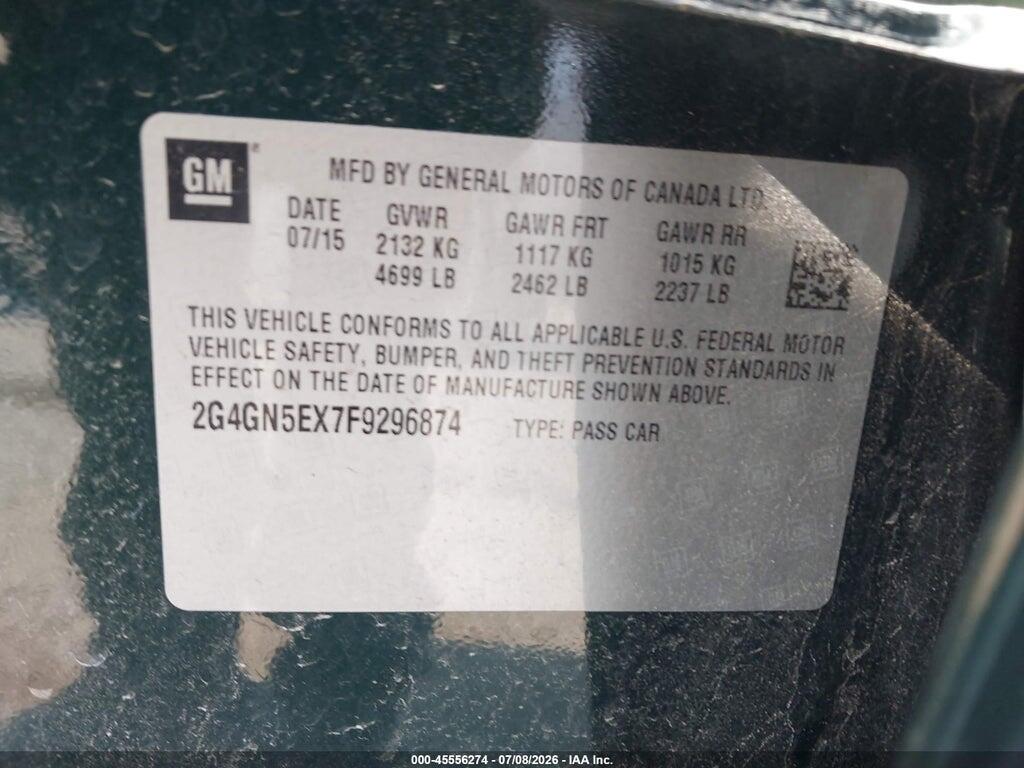 2G4GN5EX7F9296874 2015 BUICK REGAL photo no. 9