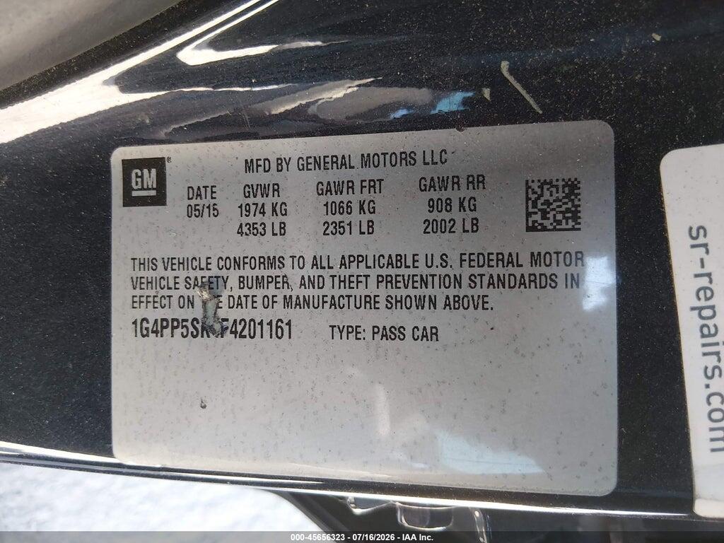 1G4PP5SK4F4201161 2015 BUICK VERANO photo no. 9