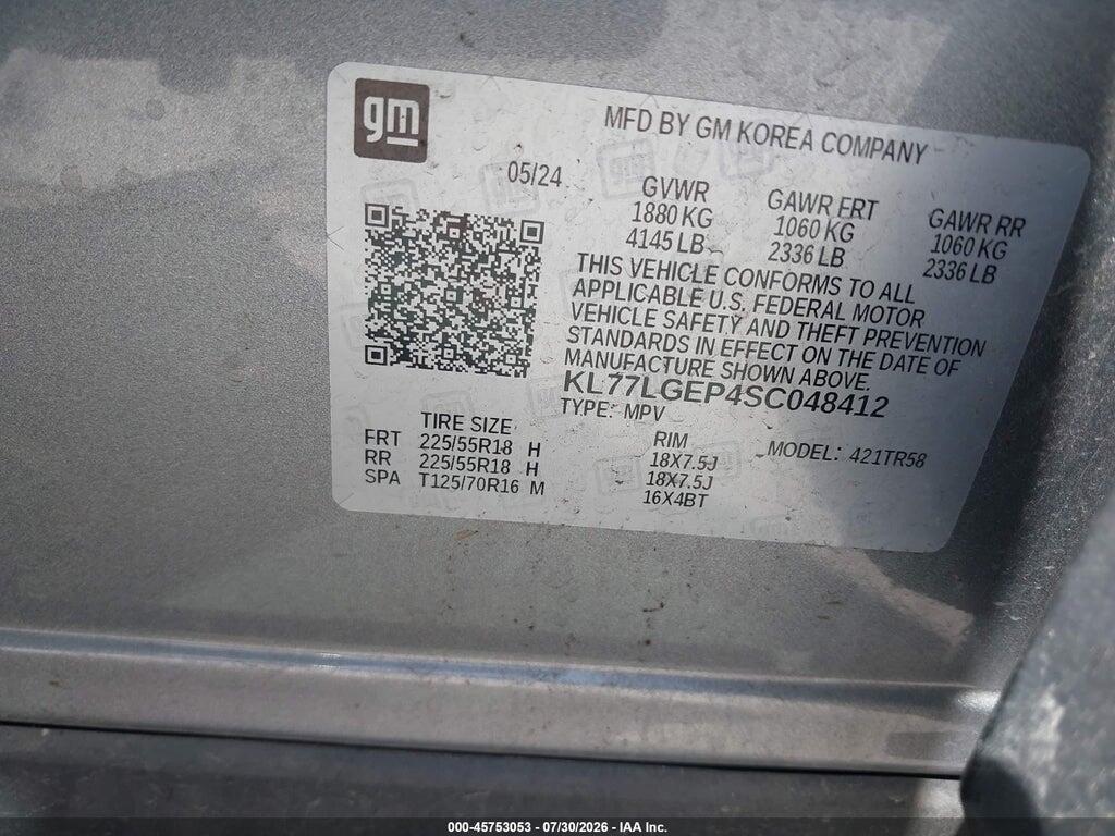 KL77LGEP4SC048412 2025 CHEVROLET TRAX photo no. 9