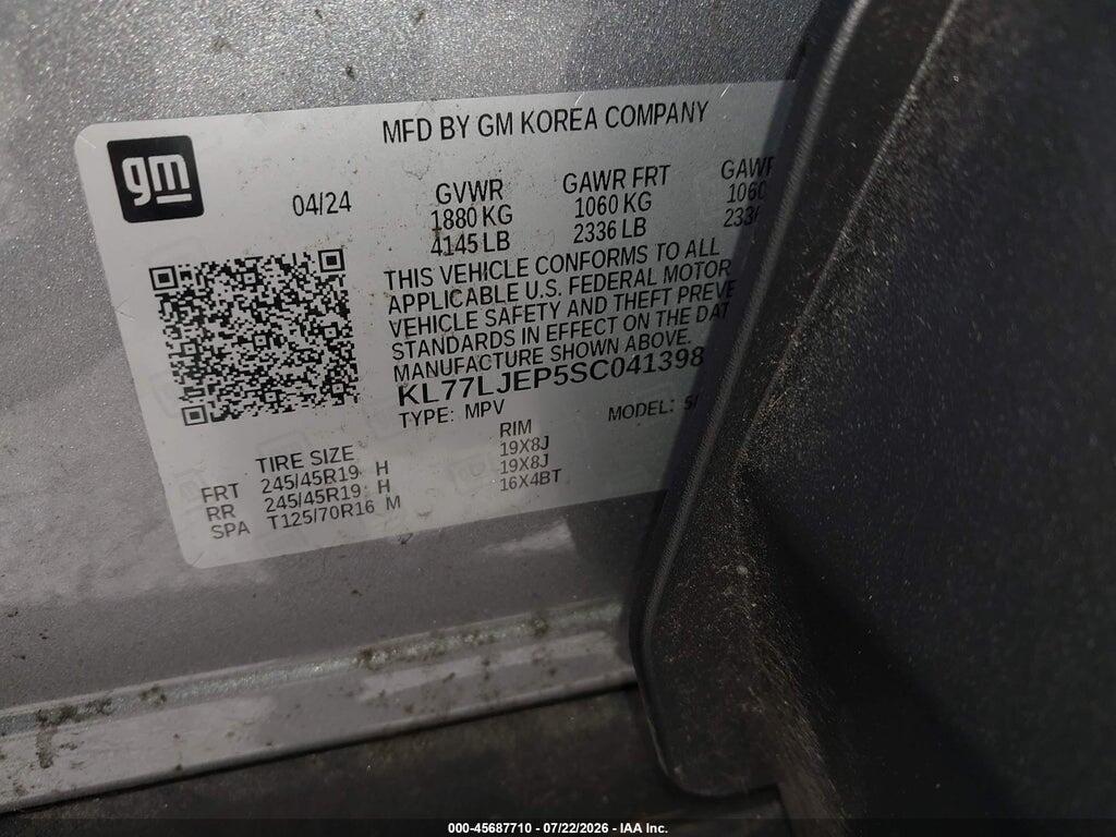 KL77LJEP5SC041398 2025 CHEVROLET TRAX photo no. 9