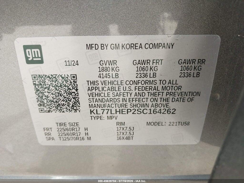 KL77LHEP2SC164262 2025 CHEVROLET TRAX photo no. 7