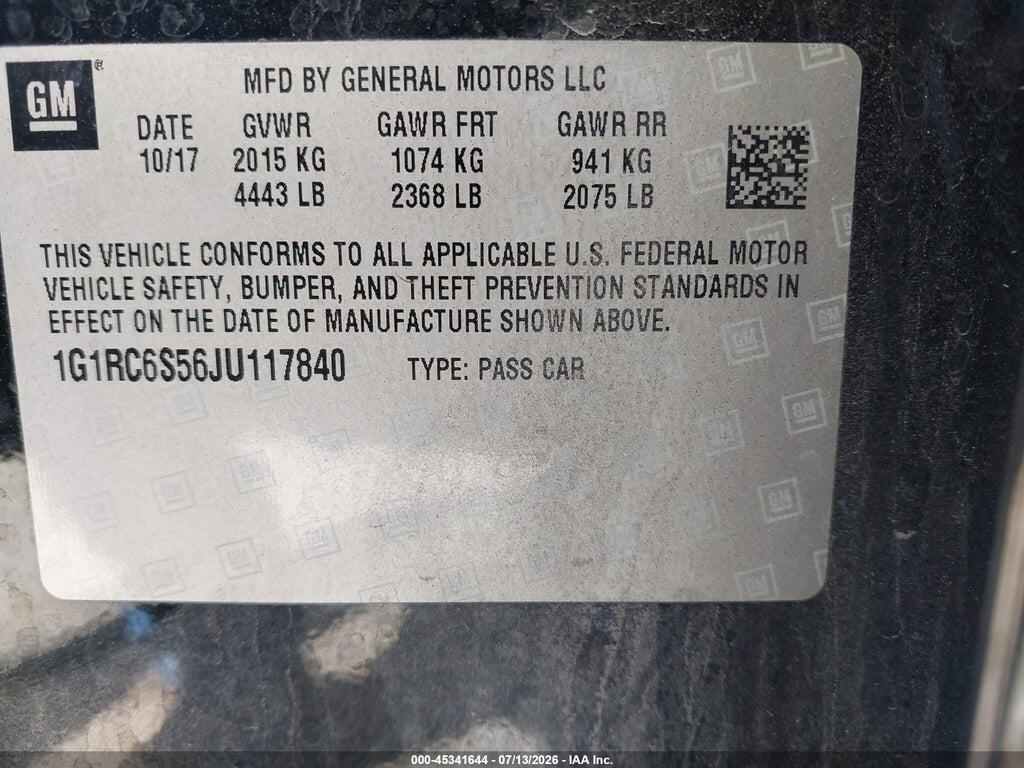 1G1RC6S56JU117840 2018 CHEVROLET VOLT photo no. 9