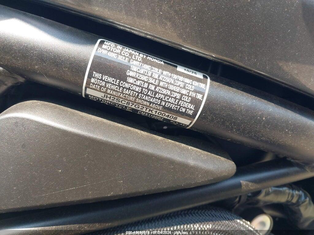 JH2SC87G2TK100408 2026 HONDA CMX1100 photo no. 10