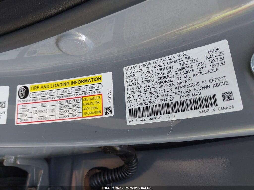 2HKRS3H41TH314922 2026 HONDA CR-V photo no. 9