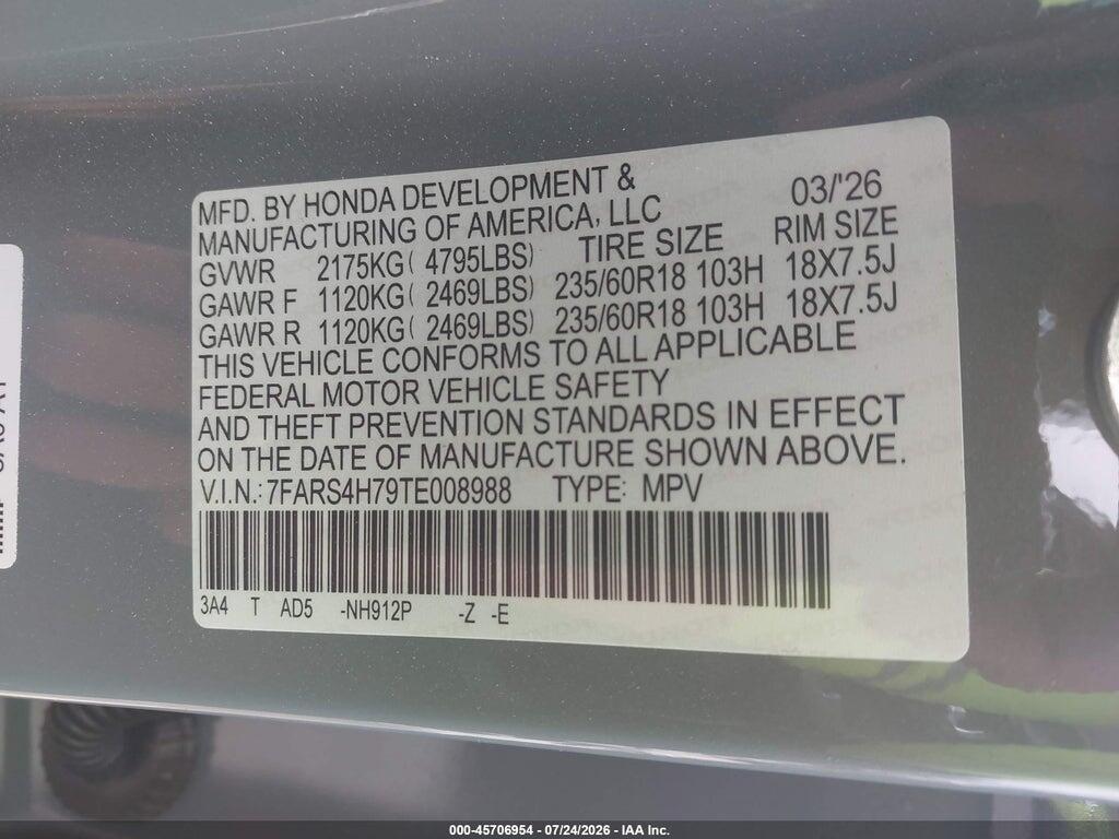 7FARS4H79TE008988 2026 HONDA CR-V photo no. 9