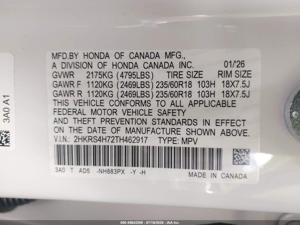 2HKRS4H72TH462917 2026 HONDA CR-V photo no. 9