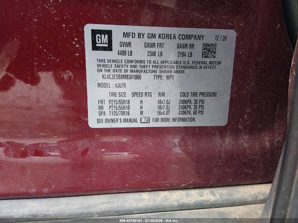 KL4CJESB8MB341866 2021 BUICK ENCORE photo no. 9