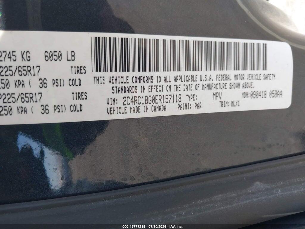 2C4RC1BG0ER157118 2014 CHRYSLER TOWN & COUNTRY photo no. 9