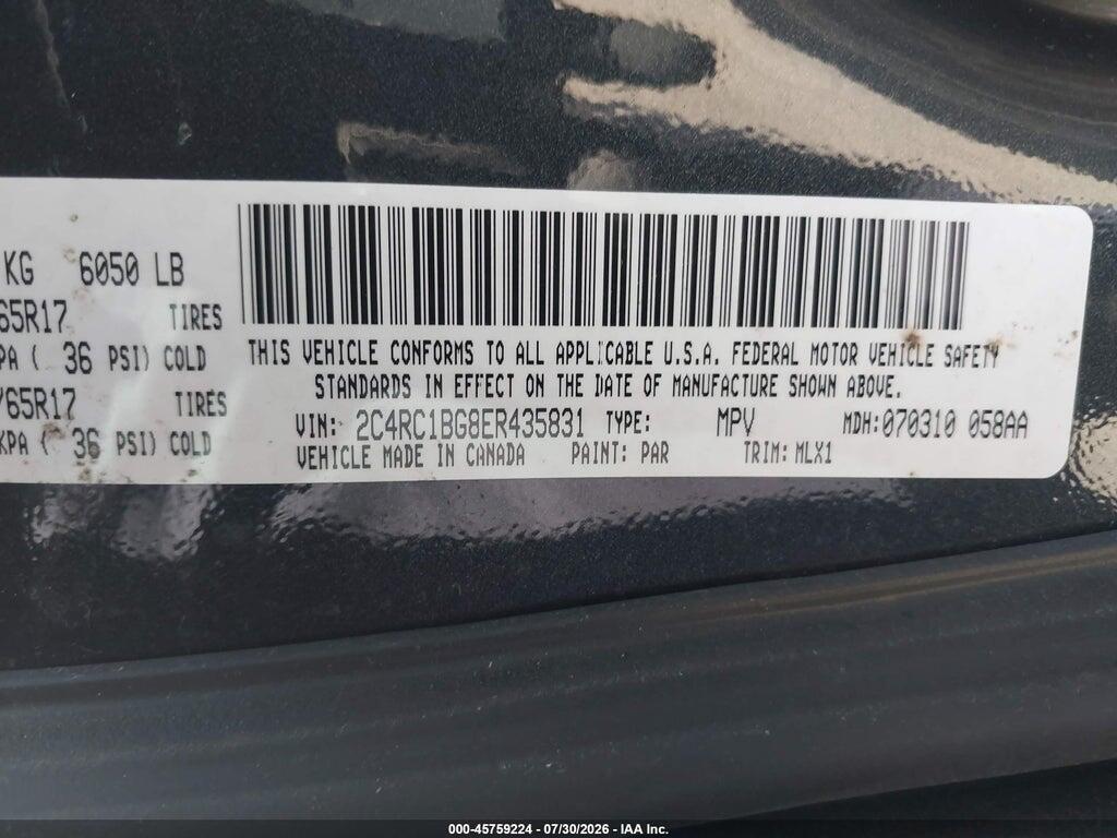 2C4RC1BG8ER435831 2014 CHRYSLER TOWN & COUNTRY photo no. 9