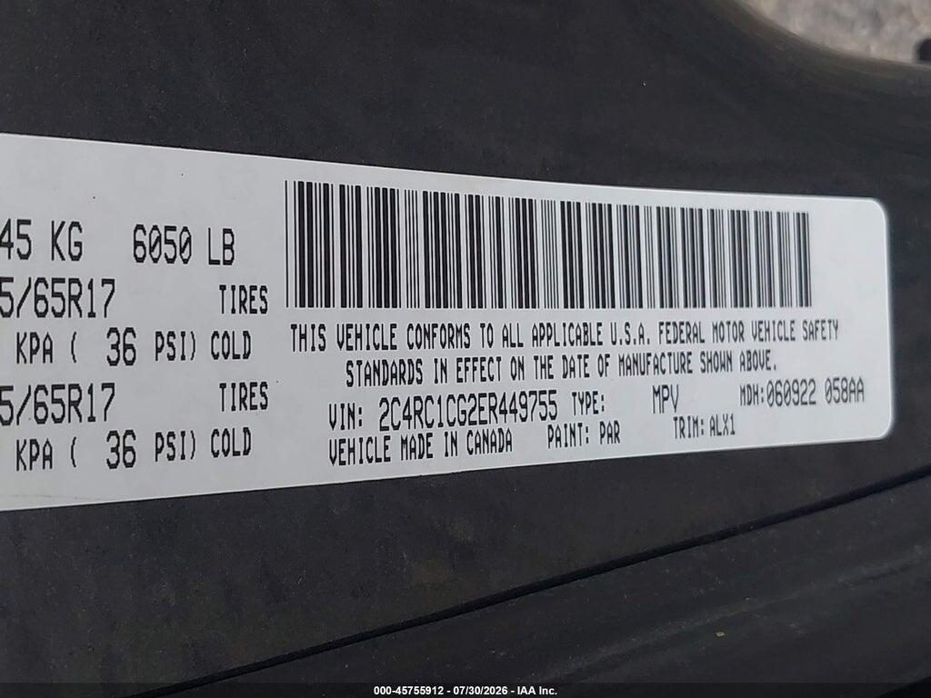 2C4RC1CG2ER449755 2014 CHRYSLER TOWN & COUNTRY photo no. 9