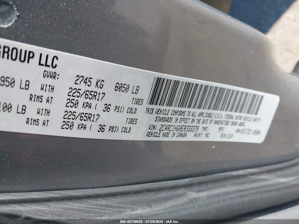 2C4RC1HG0ER333379 2014 CHRYSLER TOWN & COUNTRY photo no. 9