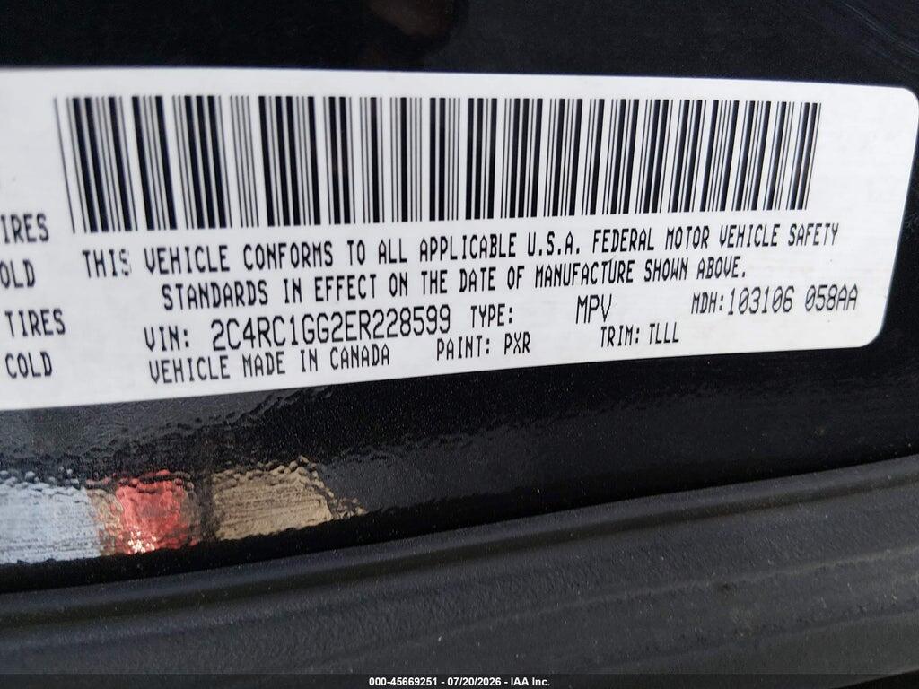2C4RC1GG2ER228599 2014 CHRYSLER TOWN & COUNTRY photo no. 9
