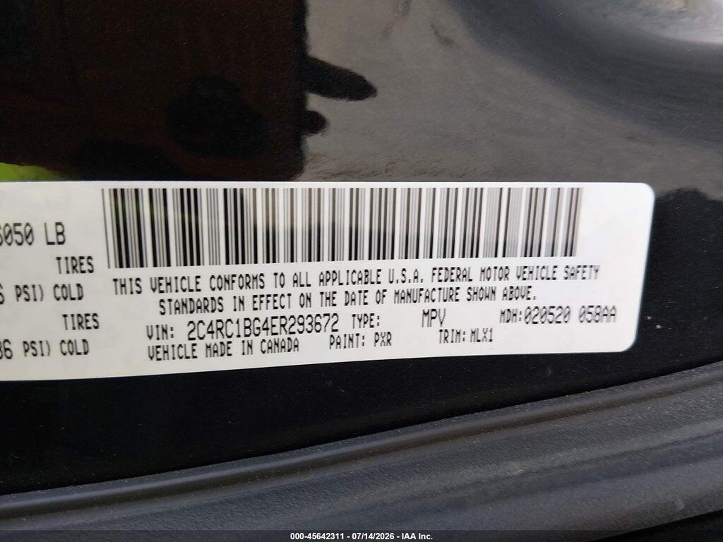 2C4RC1BG4ER293672 2014 CHRYSLER TOWN & COUNTRY photo no. 9