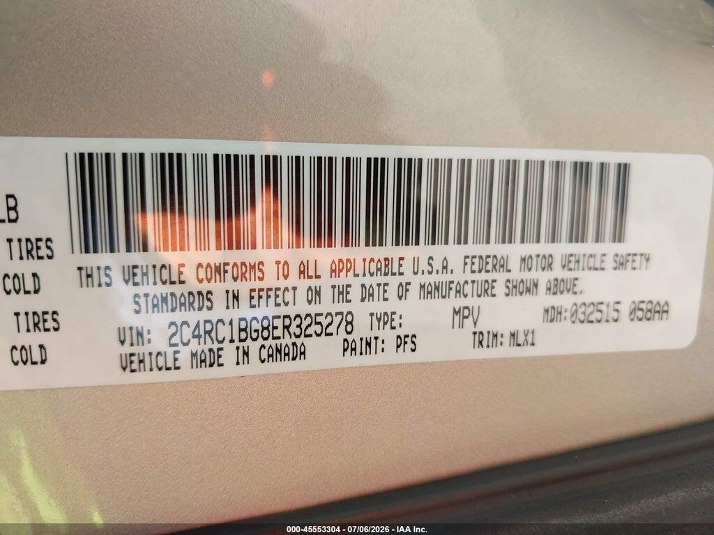 2C4RC1BG8ER325278 2014 CHRYSLER TOWN & COUNTRY photo no. 9